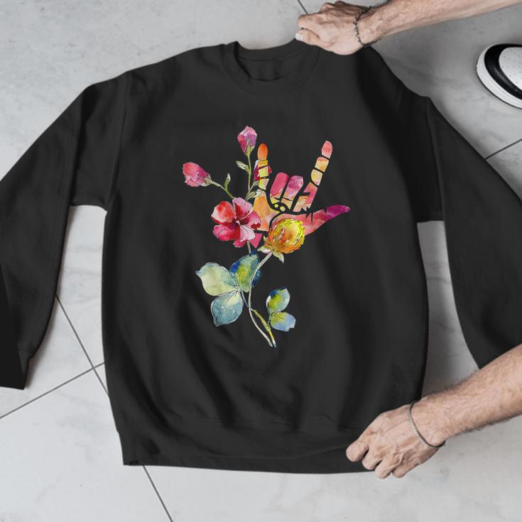 Flower American Sign Language ASL Teacher Teaching Deaf Men Graphic Sweatshirt, funny design Flower American Sign Language ASL Teacher Teaching Deaf Men Graphic Sweatshirt, funny design