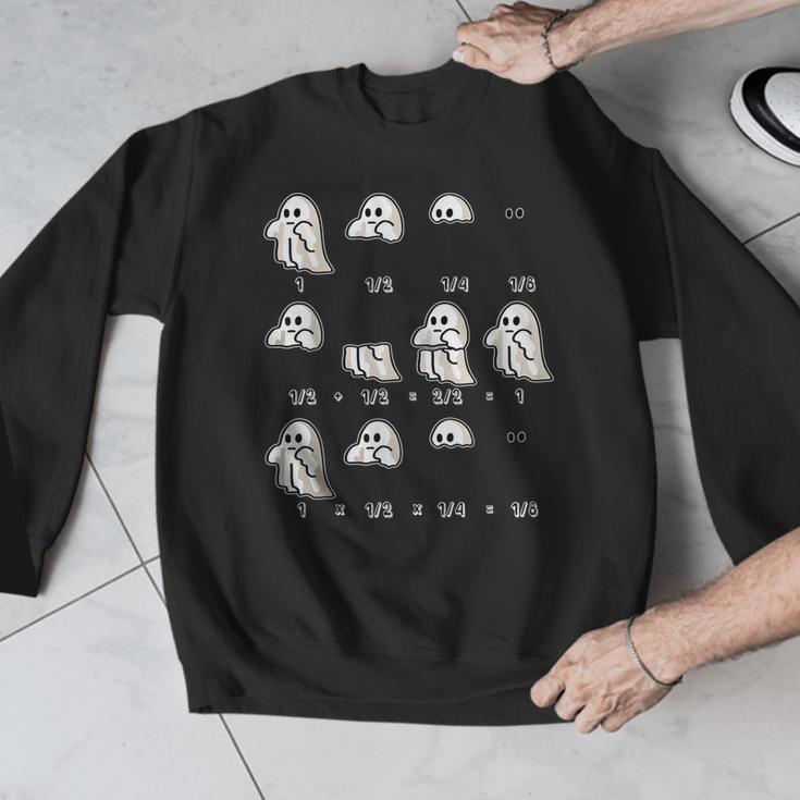 Fractions Math Teacher Ghost Math Halloween Humorous Men Graphic Sweatshirt, funny design Fractions Math Teacher Ghost Math Halloween Humorous Men Graphic Sweatshirt, funny design
