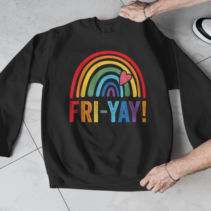 Fri-Yay Friyay Rainbow Colors Teacher Childrens Fun Designs Men Graphic Sweatshirt, funny design Fri-Yay Friyay Rainbow Colors Teacher Childrens Fun Designs Men Graphic Sweatshirt, funny design