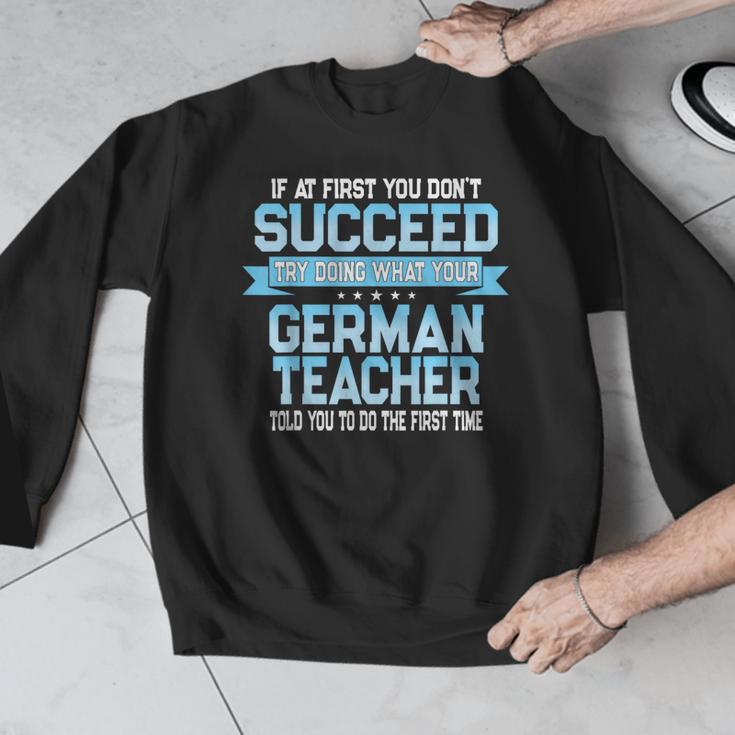 Fun German Teacher Appreciation Language Class Saying Men Graphic Sweatshirt, German Teacher Gifts, funny design