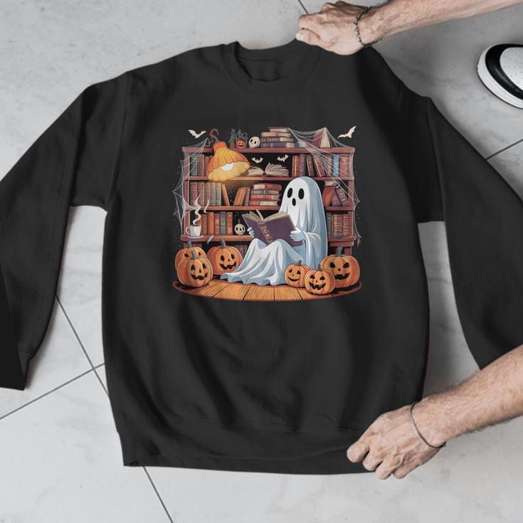 Ghost Book Reading Halloween Books Lover Teacher Men Graphic Sweatshirt, funny design Ghost Book Reading Halloween Books Lover Teacher Men Graphic Sweatshirt, funny design