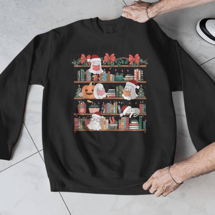Ghost Christmas Reading Book Lover Library Christmas Teacher Men Graphic Sweatshirt, funny design Ghost Christmas Reading Book Lover Library Christmas Teacher Men Graphic Sweatshirt, funny design