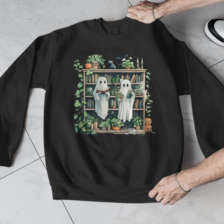 Ghost Plant Library Halloween Reading Books Teacher Vintage Men Graphic Sweatshirt, funny design Ghost Plant Library Halloween Reading Books Teacher Vintage Men Graphic Sweatshirt, funny design