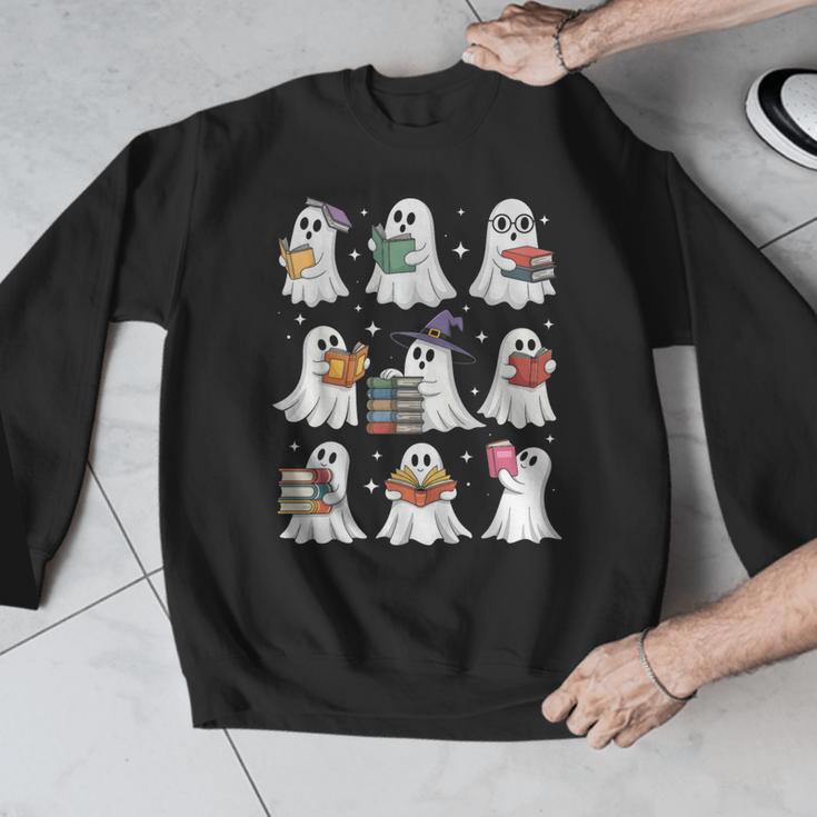 Ghost Reading Teacher Halloween Costume Librarian Book Lover Men Graphic Sweatshirt, funny design Ghost Reading Teacher Halloween Costume Librarian Book Lover Men Graphic Sweatshirt, funny design
