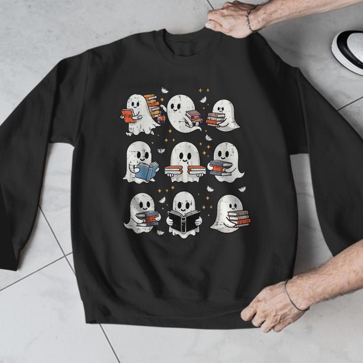 Ghosts With Books Library Halloween Men Women Kids Teacher Men Graphic Sweatshirt, funny design Ghosts With Books Library Halloween Men Women Kids Teacher Men Graphic Sweatshirt, funny design