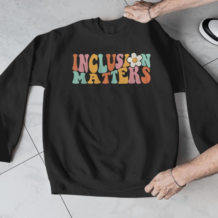 Gnoovy Vintage Inclusion Matters Special Education Teacher Men Graphic Sweatshirt, funny design Gnoovy Vintage Inclusion Matters Special Education Teacher Men Graphic Sweatshirt, funny design