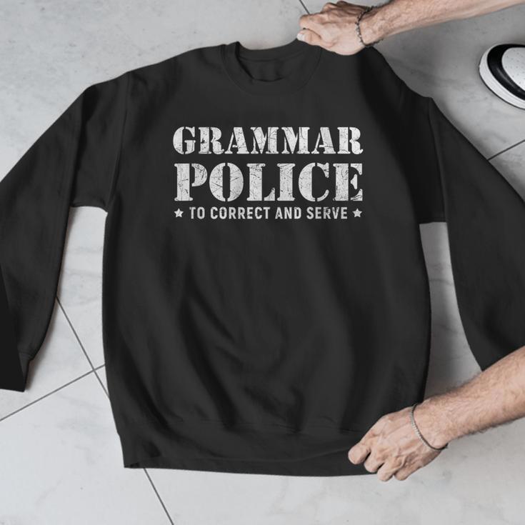 Grammar Police T Shirt English Teacher Men Graphic Sweatshirt, English Teacher Gifts, funny design