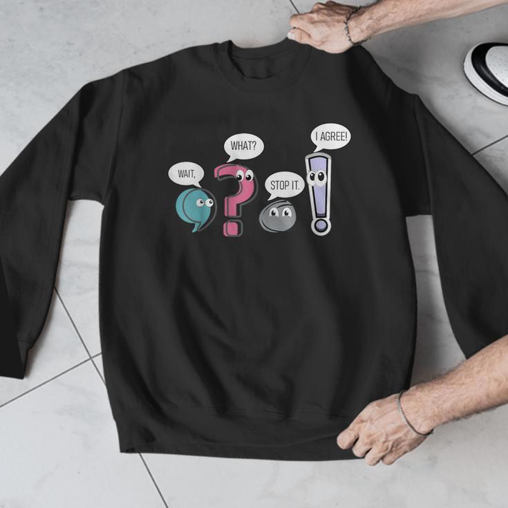 Grammar TeacherWait What Stop It I Agree Men Graphic Sweatshirt, funny design Grammar TeacherWait What Stop It I Agree Men Graphic Sweatshirt, funny design