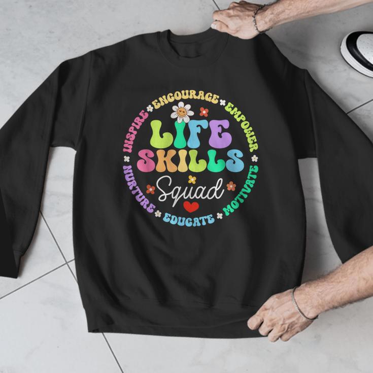 Groovy Life Skills Squad Teacher Special Ed SPED Team Crew Men Graphic Sweatshirt, Groovy Teacher Gifts, funny design