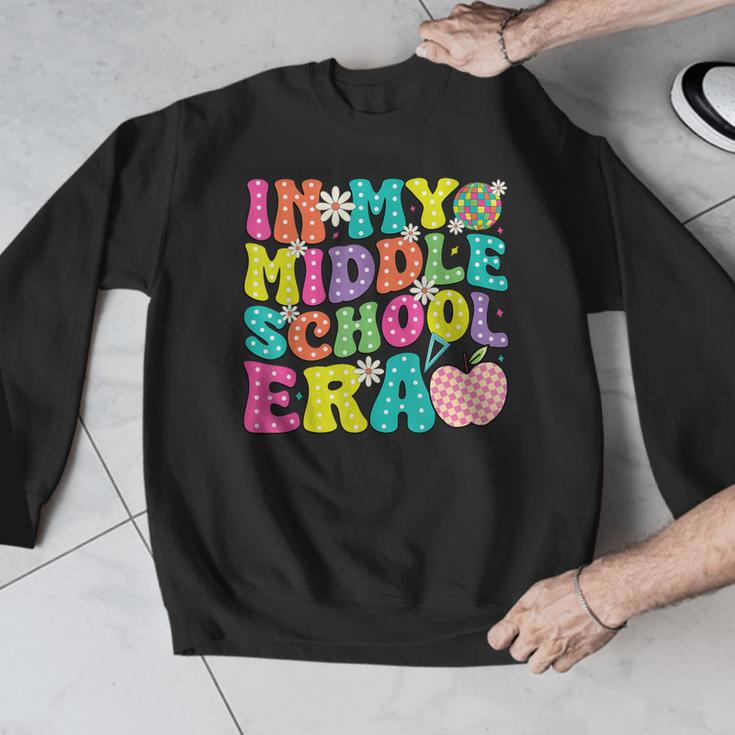 Groovy In My Middle School Era Back To School Teacher Men Graphic Sweatshirt, Groovy Teacher Gifts, funny design Groovy In My Middle School Era Back To School Teacher Men Graphic Sweatshirt, Groovy Teacher Gifts, funny design