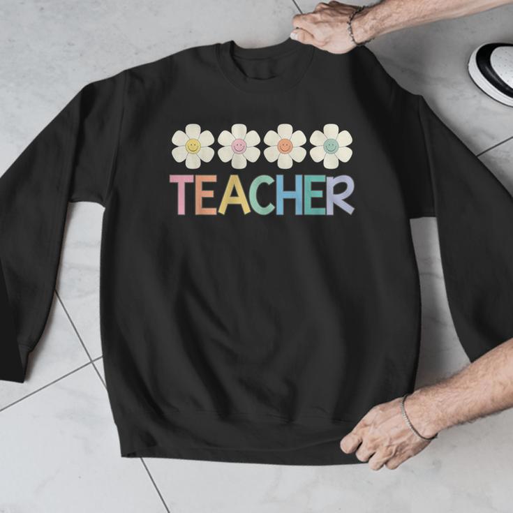 Groovy Teacher Cute Daisy Flower Retro Back To School Men Graphic Sweatshirt, Groovy Teacher Gifts, funny design Groovy Teacher Cute Daisy Flower Retro Back To School Men Graphic Sweatshirt, Groovy Teacher Gifts, funny design
