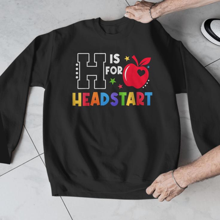 H Is For Head Start Teacher First Day Of School Tee Men Graphic Sweatshirt, funny design H Is For Head Start Teacher First Day Of School Tee Men Graphic Sweatshirt, funny design