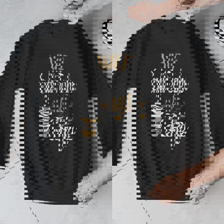 Half Coffee Half English Teacher English Teacher Men Women Men Graphic Sweatshirt, English Teacher Gifts, funny design