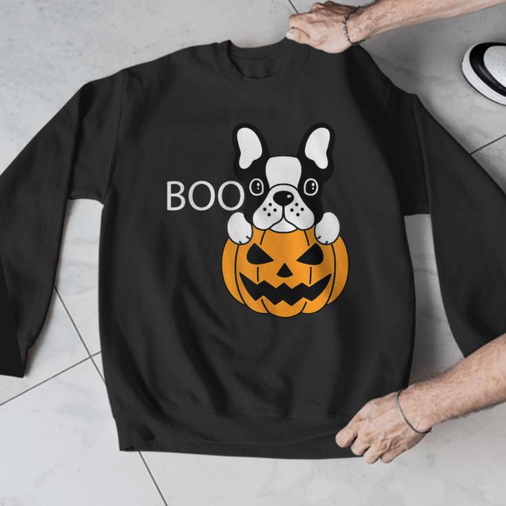 The Halloween Boston Terrier Men Graphic Sweatshirt, Boston Terrier Halloween Gifts, funny design