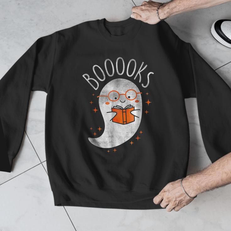 Halloween Cute Ghost Book Reading Teacher Men Graphic Sweatshirt, funny design Halloween Cute Ghost Book Reading Teacher Men Graphic Sweatshirt, funny design