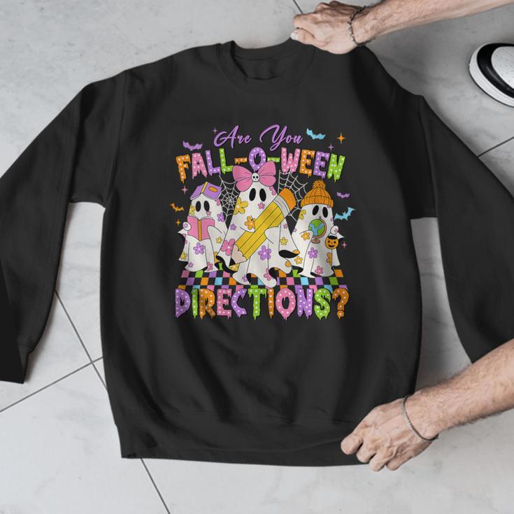 Halloween Floral Ghost Teacher Are You Falloween Directions Men Graphic Sweatshirt, funny design Halloween Floral Ghost Teacher Are You Falloween Directions Men Graphic Sweatshirt, funny design