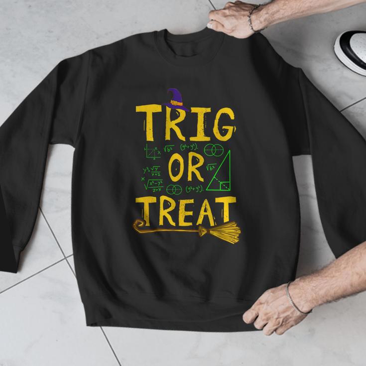 Halloween Math Teacher Trig Or Treat Student School College Men Graphic Sweatshirt, funny design Halloween Math Teacher Trig Or Treat Student School College Men Graphic Sweatshirt, funny design