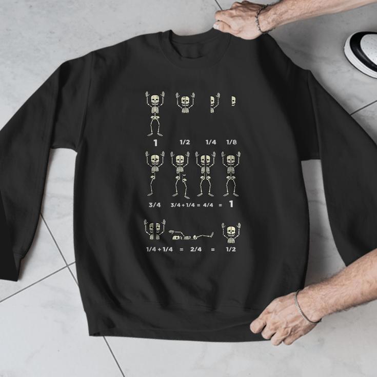 Halloween Skeleton Math Fraction Teacher Men Women Men Graphic Sweatshirt, funny design
