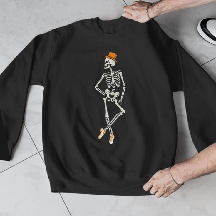 Halloween Skeleton Tap Dance Ballet Dance Teacher Men Graphic Sweatshirt, funny design