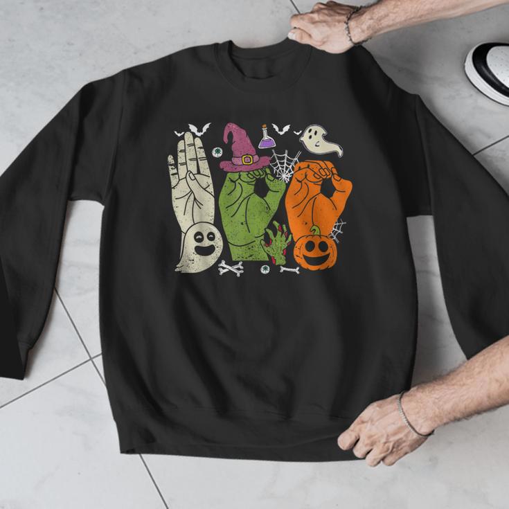 Halloween SPED Teacher Boo In ASL Boo Hands Sign Language Men Graphic Sweatshirt, funny design Halloween SPED Teacher Boo In ASL Boo Hands Sign Language Men Graphic Sweatshirt, funny design