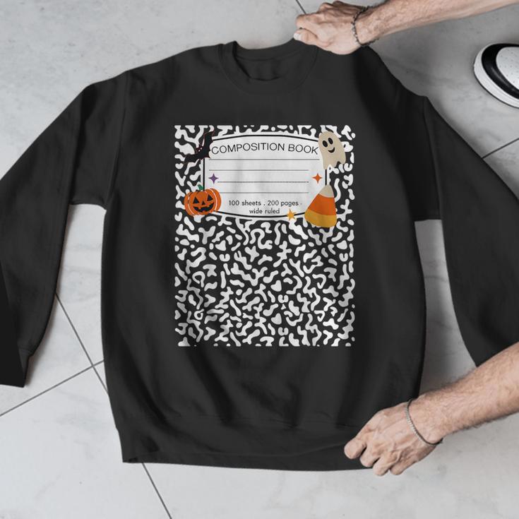 Halloween Teacher Composition Book Notebook Matching Group Men Graphic Sweatshirt, funny design Halloween Teacher Composition Book Notebook Matching Group Men Graphic Sweatshirt, funny design