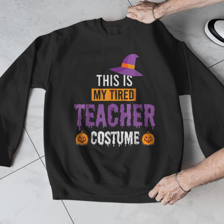 Halloween Teachers This Is My Tired Teacher Costume Men Graphic Sweatshirt, funny design Halloween Teachers This Is My Tired Teacher Costume Men Graphic Sweatshirt, funny design