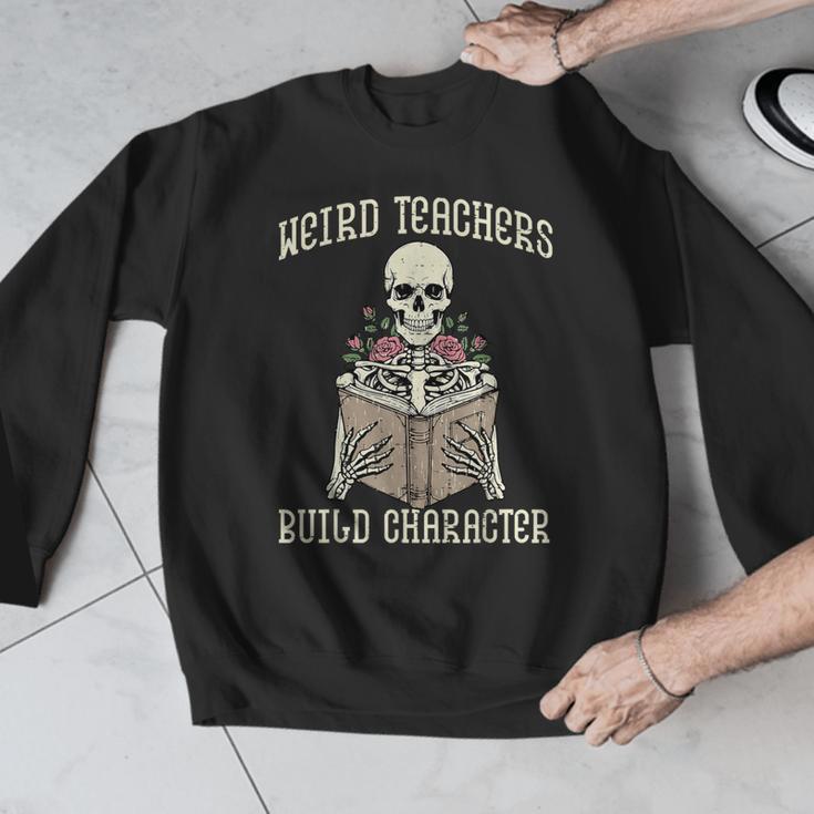 Halloween Weird Teachers Build Character Costume Men Women Men Graphic Sweatshirt, funny design Halloween Weird Teachers Build Character Costume Men Women Men Graphic Sweatshirt, funny design