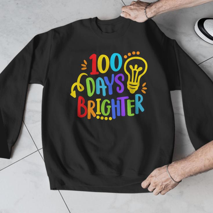 Happy 100th Day Of School 100 Days Brighter Girls Teacher Men Graphic Sweatshirt, funny design Happy 100th Day Of School 100 Days Brighter Girls Teacher Men Graphic Sweatshirt, funny design