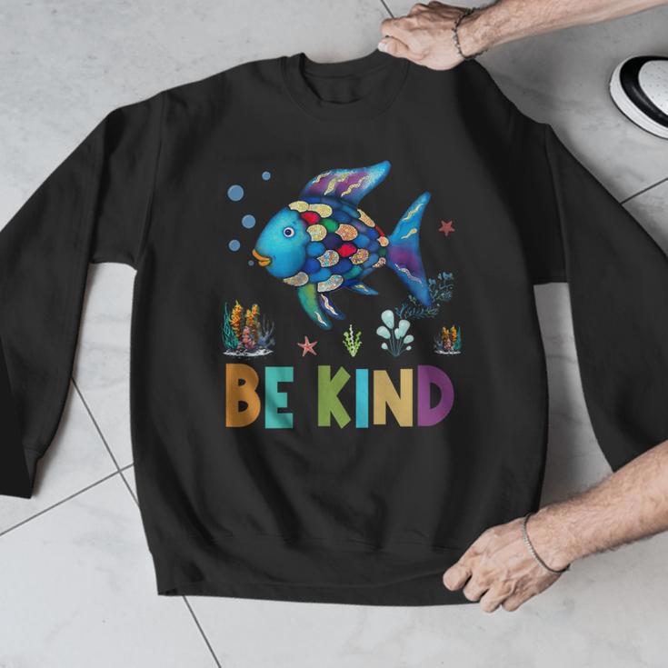 Happy First Day Of School Fish Rainbows Teacher Be Kind Men Graphic Sweatshirt, funny design Happy First Day Of School Fish Rainbows Teacher Be Kind Men Graphic Sweatshirt, funny design