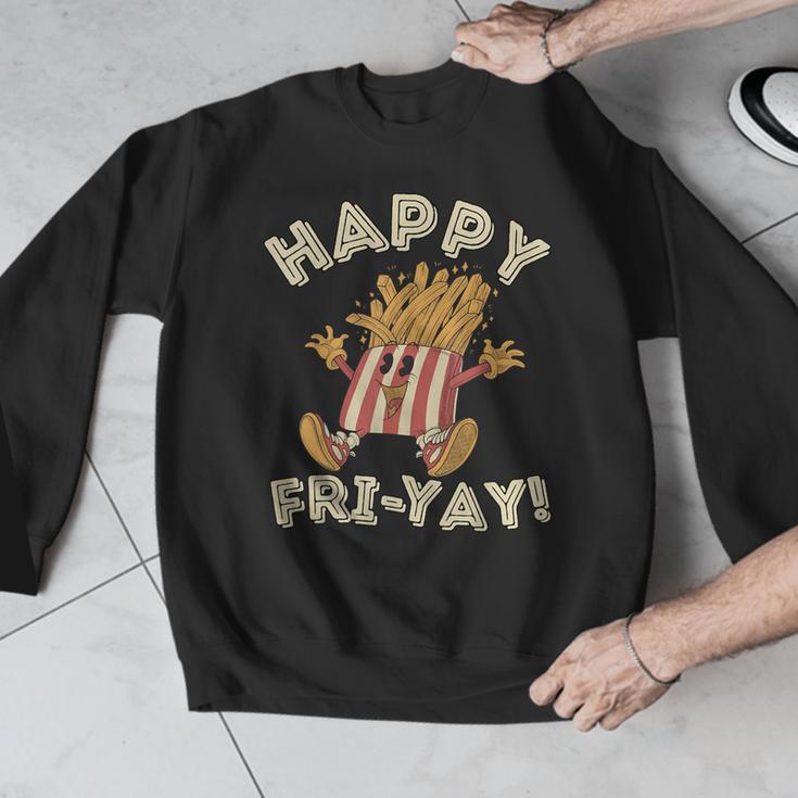 Happy Fri Yay Retro French Fries Friday Lovers Fun Teacher Men Graphic Sweatshirt, funny design Happy Fri Yay Retro French Fries Friday Lovers Fun Teacher Men Graphic Sweatshirt, funny design
