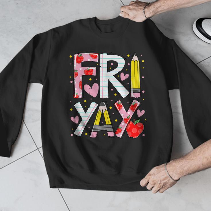 Happy Fri-Yay Teacher Back To School Friday Lovers Men Graphic Sweatshirt, funny design Happy Fri-Yay Teacher Back To School Friday Lovers Men Graphic Sweatshirt, funny design