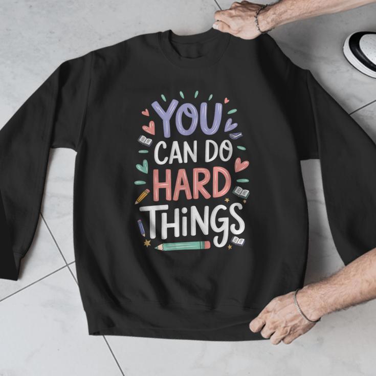 You Can Do Hard Things Test Day Teacher Kids Men Graphic Sweatshirt, funny design You Can Do Hard Things Test Day Teacher Kids Men Graphic Sweatshirt, funny design