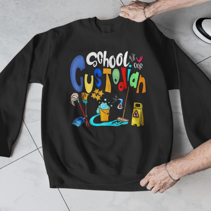 We Heart Love Our School Custodian For Teacher & Kids Men Graphic Sweatshirt, funny design We Heart Love Our School Custodian For Teacher & Kids Men Graphic Sweatshirt, funny design