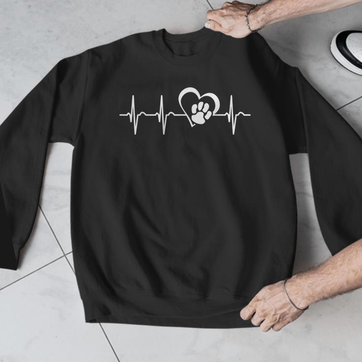 Heartbeat Dog Paw Men Graphic Sweatshirt, funny design