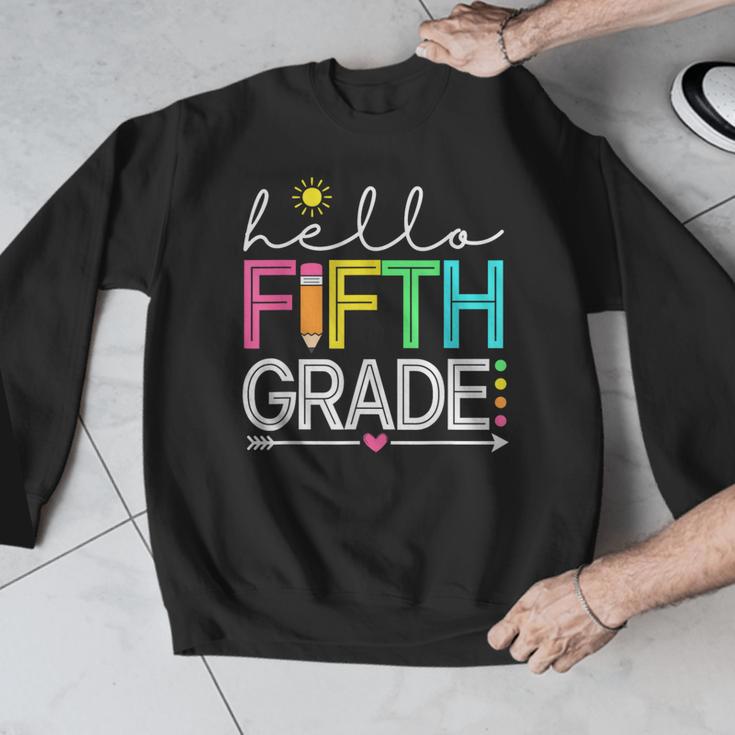 Hello Fifth Grade Teacher Student 5th Grade Back To School Men Graphic Sweatshirt, funny design