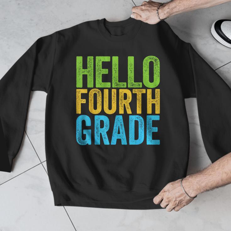 Hello Fourth Grade Shirt 4th Grade Boy Girl Student Teacher Men Graphic Sweatshirt, 4th Grade Teacher Gifts, funny design