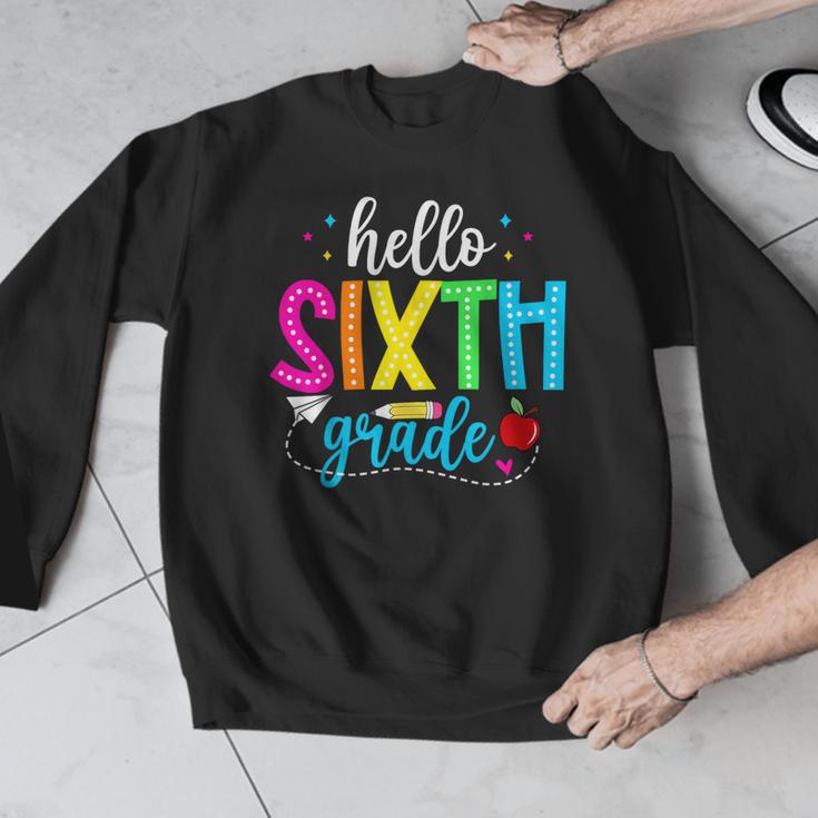 Hello Sixth Grade Cute Back To School 6th Grade Teacher Kids Men Graphic Sweatshirt, funny design Hello Sixth Grade Cute Back To School 6th Grade Teacher Kids Men Graphic Sweatshirt, funny design