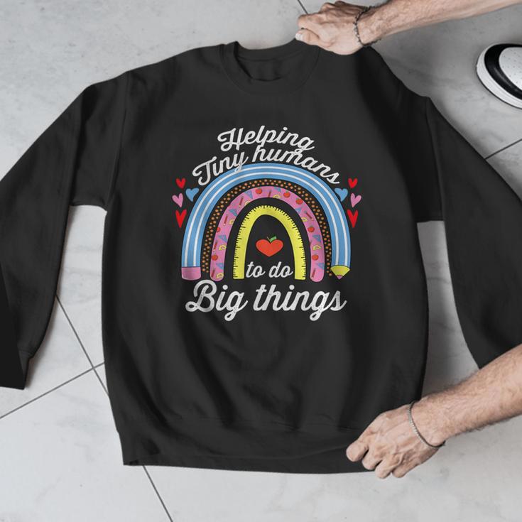 Helping Tiny Humans To Do Big Things Teacher Women Men Graphic Sweatshirt, funny design Helping Tiny Humans To Do Big Things Teacher Women Men Graphic Sweatshirt, funny design