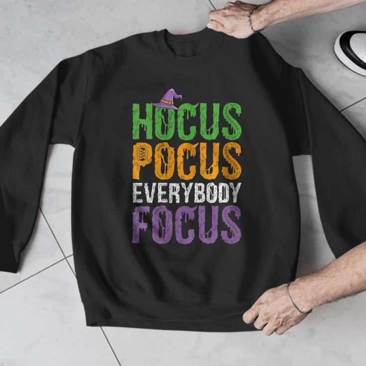 Hocus Pocus Everybody Focus Teacher Halloween Men Graphic Sweatshirt, funny design