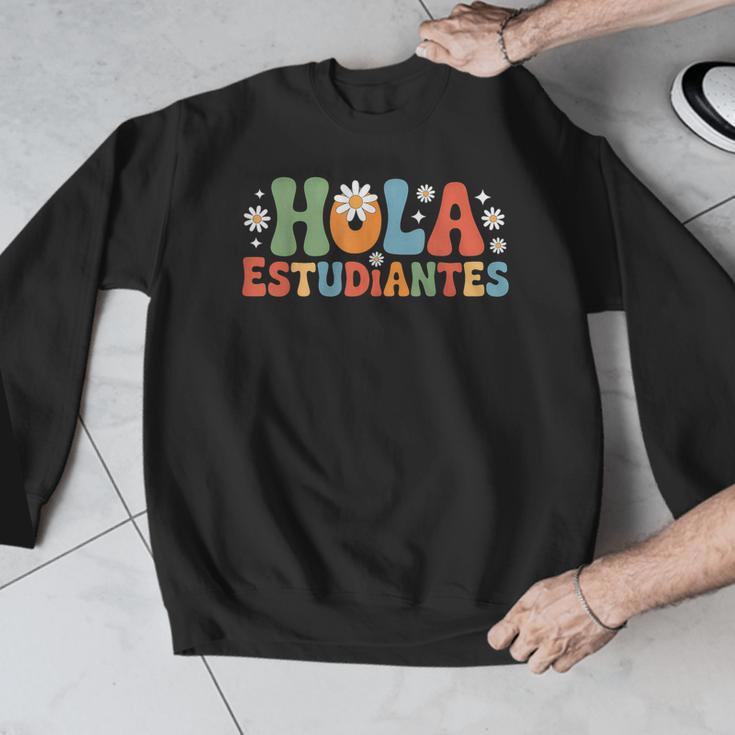 Hola Estudiantes Spanish Teacher Men Graphic Sweatshirt, funny design