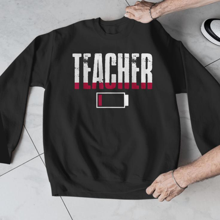 Humor Teacher Empty Battery Power Men Women Men Graphic Sweatshirt, funny design Humor Teacher Empty Battery Power Men Women Men Graphic Sweatshirt, funny design