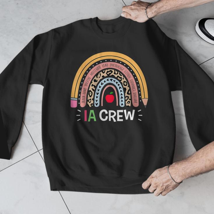 IA Crew Instructional Assistant Rainbow Teachers Aide Men Graphic Sweatshirt, funny design