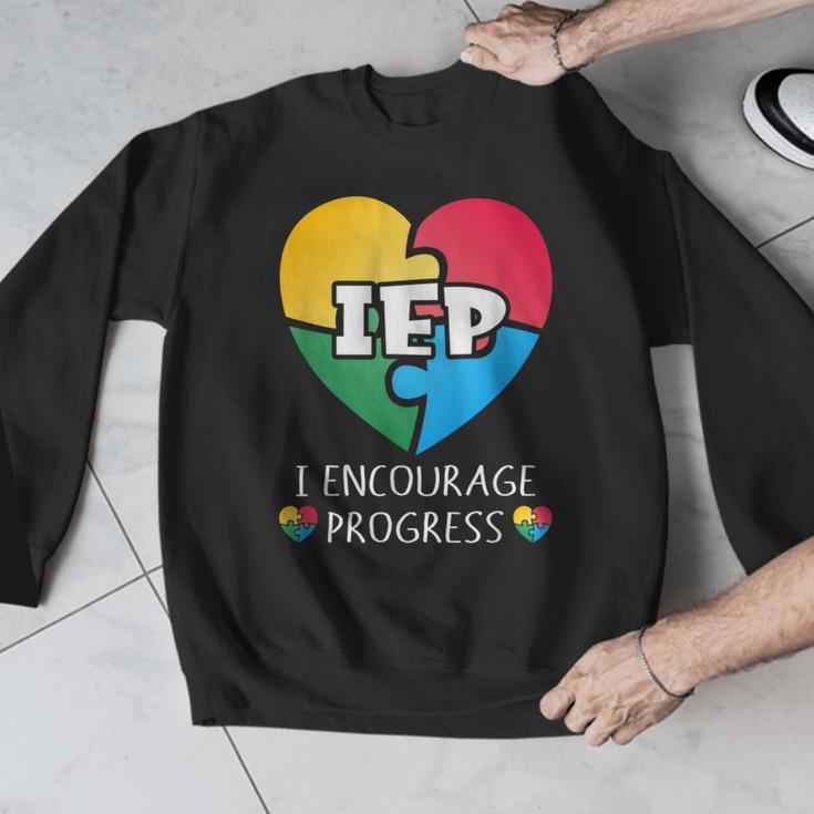 IEP I Encourage Progress Special Education School Teacher Men Graphic Sweatshirt, funny design
