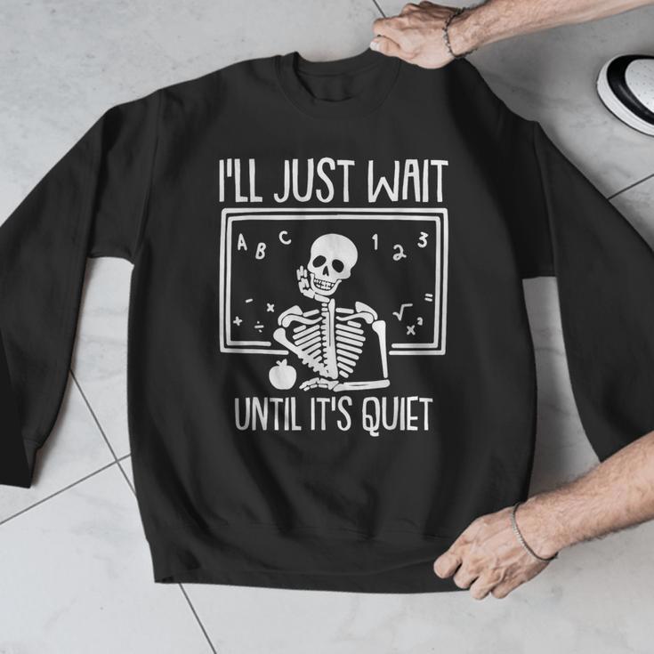 Ill Just Wait Until Its Quiet Teacher Lazy Halloween Costume Men Graphic Sweatshirt, funny design