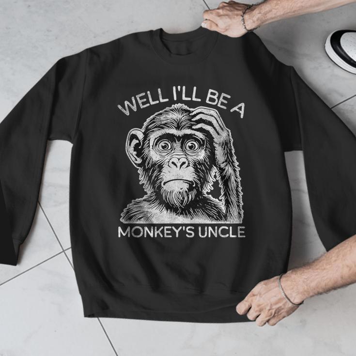 Well I'Ll Be a Monkey's Uncle Teacher And Student Men Graphic Sweatshirt, funny design