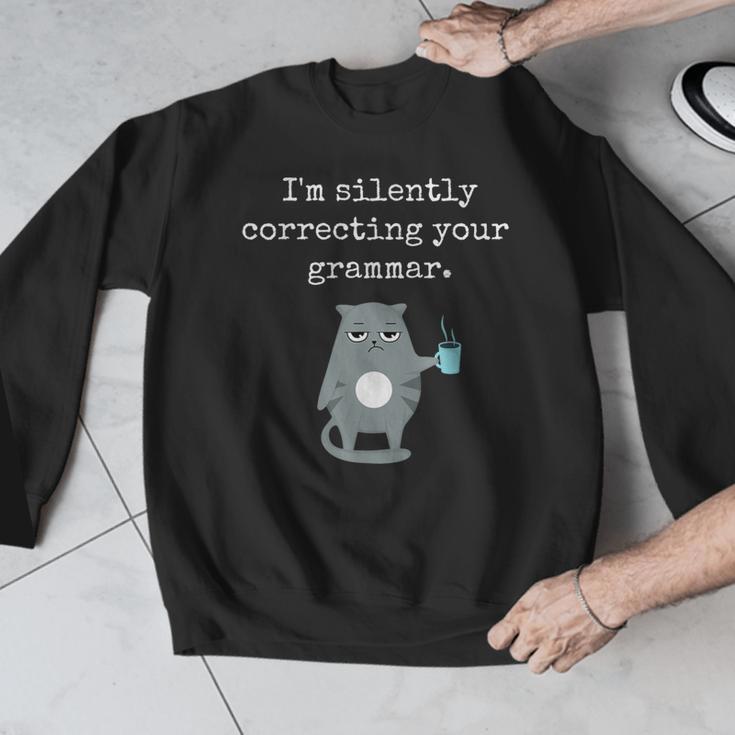 I'm Silently Correcting Your Grammar Sarcastic Teacher For Men Women Kids Men Graphic Sweatshirt, funny design I'm Silently Correcting Your Grammar Sarcastic Teacher For Men Women Kids Men Graphic Sweatshirt, funny design