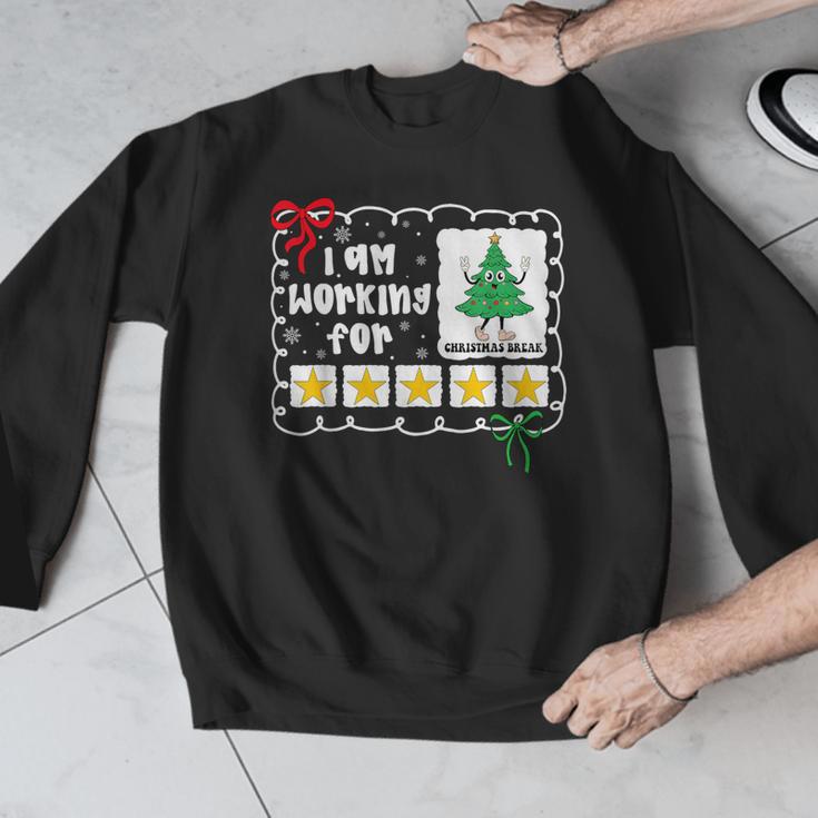 I'm Working For Christmas Break 5 Stars Christmas Teacher Men Graphic Sweatshirt, funny design I'm Working For Christmas Break 5 Stars Christmas Teacher Men Graphic Sweatshirt, funny design