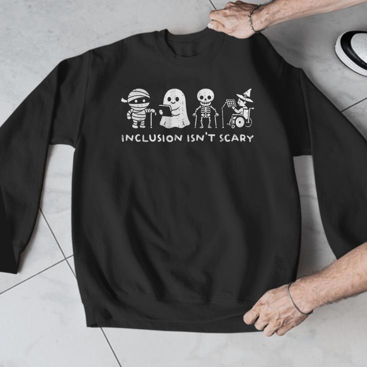 Inclusion Isn't Scary SLP Halloween Ghost Mummy Sped Teacher Men Graphic Sweatshirt, funny design Inclusion Isn't Scary SLP Halloween Ghost Mummy Sped Teacher Men Graphic Sweatshirt, funny design