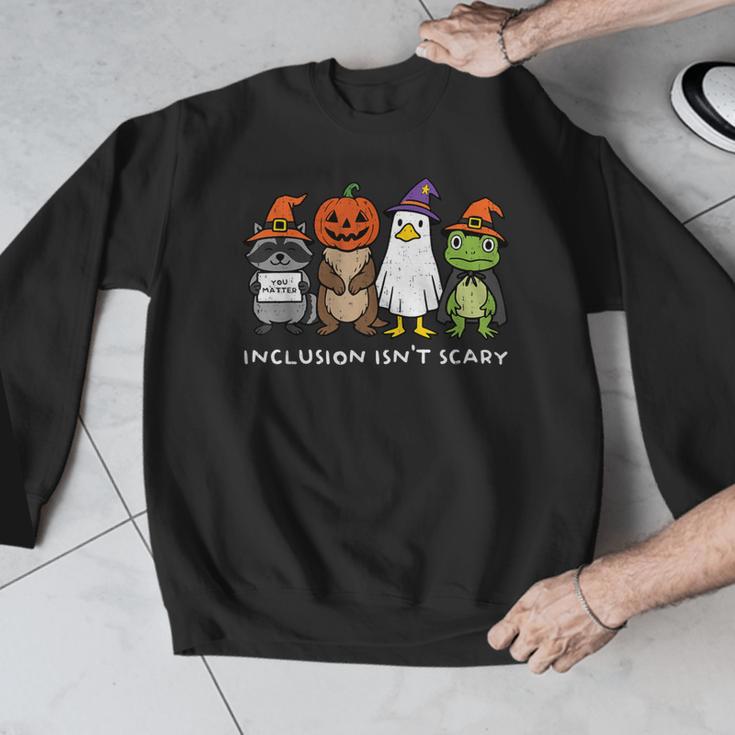 Inclusion Isn't Scary SLP Halloween Sped Teacher Animal Men Graphic Sweatshirt, funny design