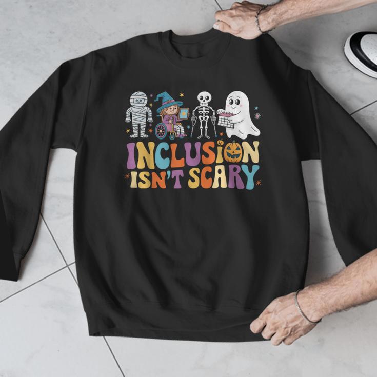 Inclusion Isn't Scary SLP Halloween Sped Teacher Men Graphic Sweatshirt, funny design Inclusion Isn't Scary SLP Halloween Sped Teacher Men Graphic Sweatshirt, funny design